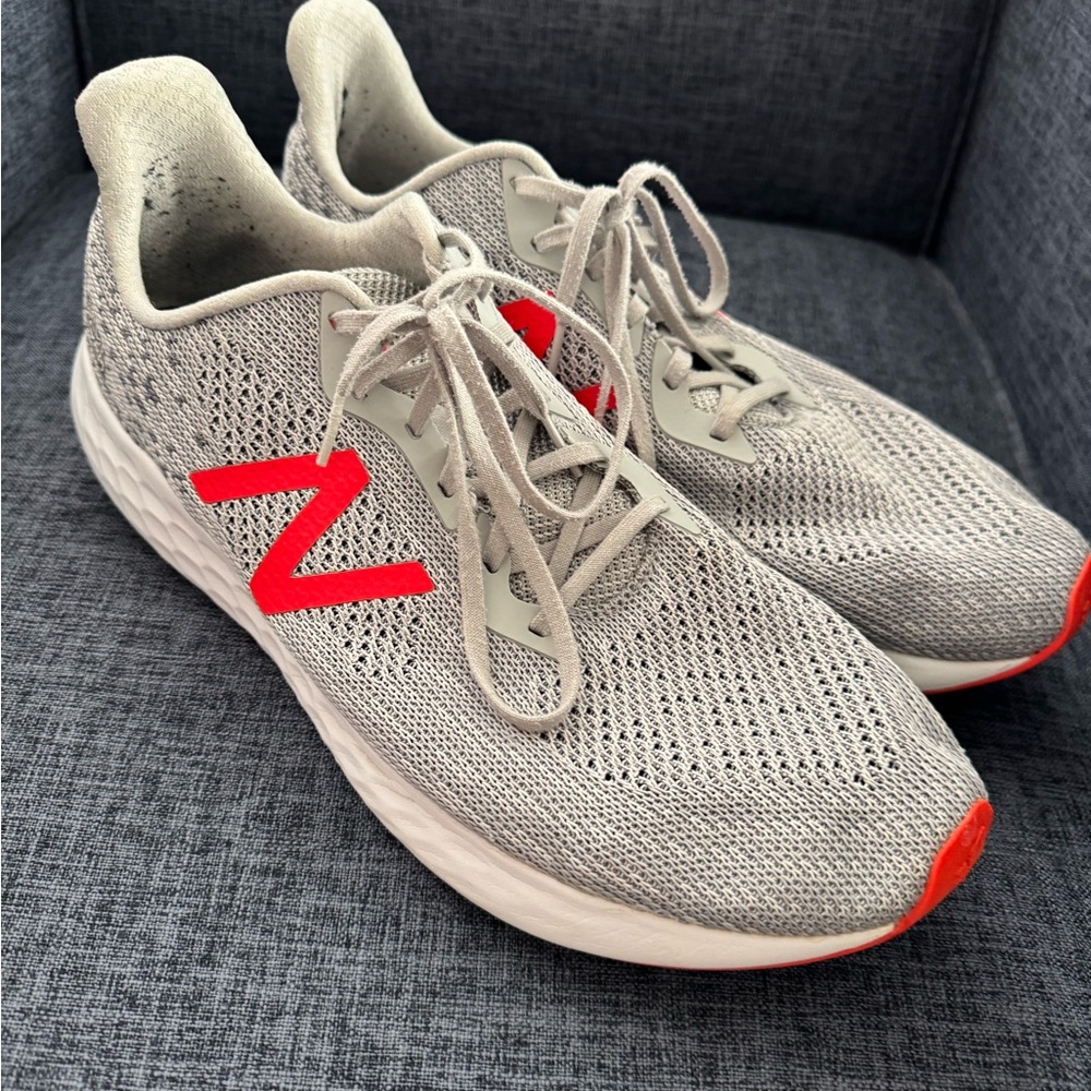 New Balance Fresh Foam Rise Running Shoes Gray Orange Men’s Size 14 Lightweight